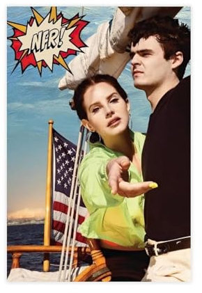 Lana Del Rey Norman Fg Rockwell! Album-Cover-Poster auf Leinwand, Wandkunst, Dekor, Bild, Gemälde für Wohnzimmer, Schlafzimmer, Dekoration, ungerahmt, 20 x 30 cm