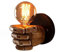 Lfoute Wandleuchte Antike Faust Wandlampe Vintage Industrie Stil E27 Beleuchtung Schlafzimmer Wohnzimmer Restaurant Treppenhaus Flur Café Bar Wandleuchten Retro Dekorative Lichter (Color : Right Hand