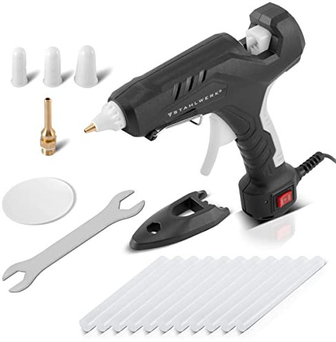 STAHLWERK Heißklebepistole HKP-100DT ST Profi-Klebepistole/Heißkleber/Schmelzklebepistole mit Rückschlagventil und 100 Watt für 11 mm Heißklebestifte