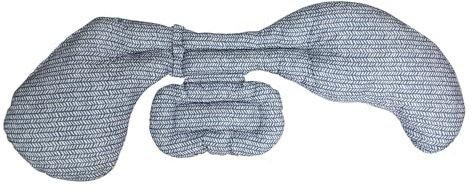 Boppy Modular Total Body Support, Komfortables Kissen, stützt den Körper, fördert die Seitenlage, 3 Teile für jeden Bedarf, maschinenwaschbar, blau