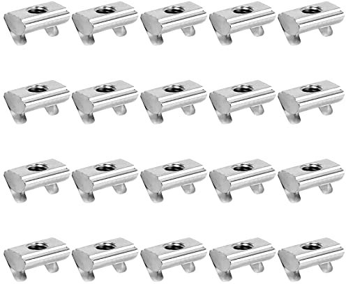 20x Nutensteine mit Federblech Feder Nut 10 M8 für 45er Aluprofil Befestigung