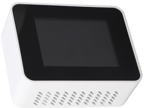 Luftqualitätsmonitor, 5-in-1-Messgerät, CO2-Detektor-Monitor, Echtzeit-Erkennung von Kohlendioxid, HCHO, TVOC, Temp, Humi, ABS, für Zuhause, Büro, Klassenzimmer, 8,9 X 3,6 X 7,1 Cm