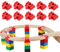 Dmuzsoih Holz-Eisenbahn-Gleisverbinder,Holz-Eisenbahn-Gleisverbinder,Spielzeugeisenbahn-Gleisadapter | Set mit 10 Eisenbahnschienen-Zubehörteilen aus Holz für Kinder ab 3 Jahren,