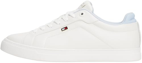 Tommy Hilfiger Damen Vulcanized Sneaker Sporty Low Top, Mehrfarbig (Ecru/Breezy Blue), 42