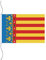 Stormflag Bandera Valencia con Corona cordón 30x45cm Bandera del barco Corona 30x45cm Polyester 110g/m2，en Tela náutico Resistente al Viento