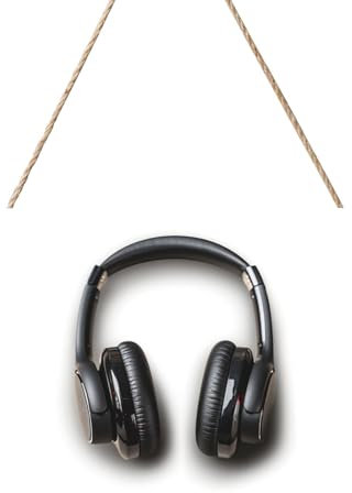 Holzkreise zum Basteln, 20,3 x 30,5 cm, Holzscheiben, Kopfhörer, Holztürhänger, Schild, hängende rechteckige Holzscheiben mit Bindfaden, Holzornament für Schild, Türhänger, Zuhause, Urlaub