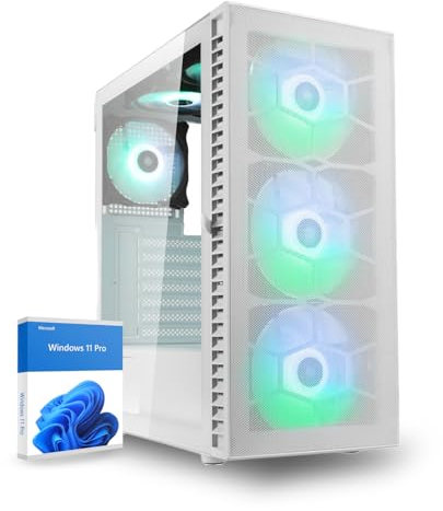 dcl24 Gaming PC Intel i5 14400, RTX3050 8GB - 500GB SSD, 16GB DDR4, Gamer PC mit 10x4.7 GHz, Zocker PC mit WLAN, Computer mit Windows 11 Pro [20147]