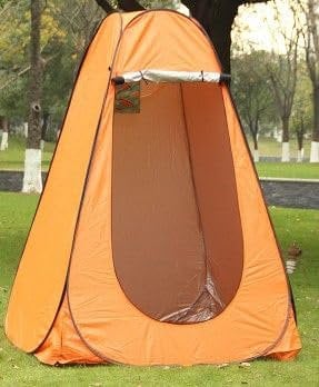 HYGRAD Pop Up Toilet Tent Chaning Room Camping Shower Instant Pop Up Portable Outdoor Camping (Orange)