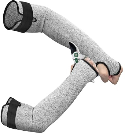 Migliore Wear Schnittfeste Ärmel Unterarmschutz Klasse 5, Lange Atmungsaktive Armschützer für Damen & Herre, Arm Sleeves für Gartenarbeit, Küche, Kochen, Handwerk