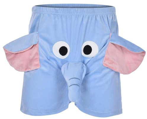 Herren-Shorts EIN Lustiger Elefanten- Neuheits-Shorts Humorvolle Unterwasche -Geschenke Für Manner Boxershorts Mit Tiermotiv Elefanten-Ring-Hosen Play Sporthose Cargohose Damen Weites Bein
