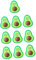 Milisten 18 Stück Schreibwaren-radiergummi Lernen Klein Avocado-briefpapier Radiergummis Avocado-radiergummi Miniatur-avocado Lustig Ästhetisches Schulmaterial Süße Schulsachen Tpr Grün