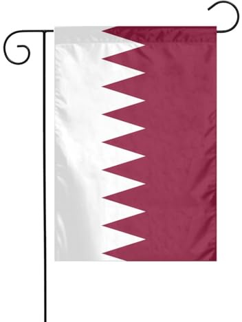 BROLEO Qatar-Flagge, Druck, Gartenflaggenmast, Outdoor-Hofdekoration, modisch, 30,5 x 45,7 cm