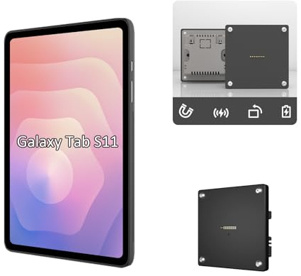 Zilvex AC Magnetic Wall Mount Charger for Samsung Galaxy Tab S11 11 – 15W Fast Charge Base + Magnetic Case, Smart Home Wall Dock Tablet Stand