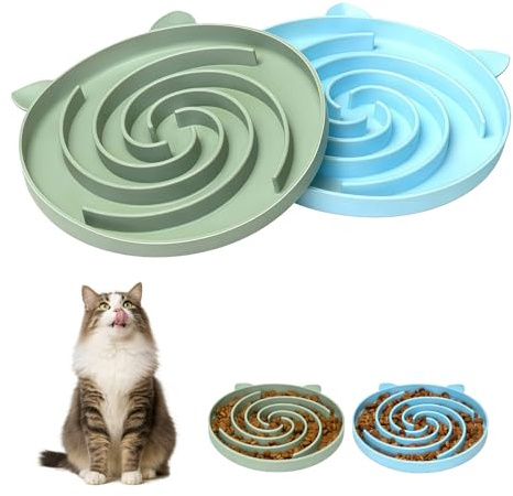 Comedero para gatos con ventosa grande, 2 unidades, para comida húmeda y seca