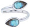 Ring 925 Silber Labradorit grün blauer Stein größenverstellbar Edelstein echt Silber Damen Sterling Silber Geschenk (MRV-087-05)