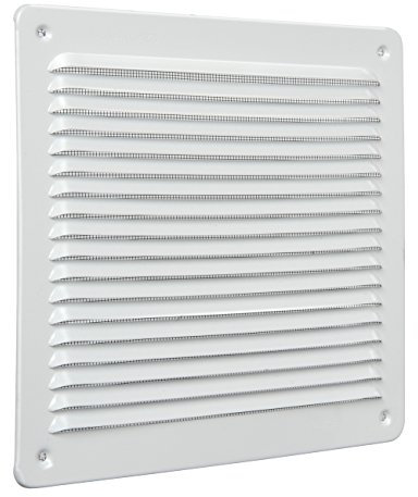 La Ventilazione LAR2323AB Griglia Quadra da Sovrapporre, Alluminio Bianco, 228x228 mm