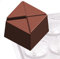 Contacto Pralinenform Quadrat für 36 Pralinen 21 x 21 x 18 mm, große Formplatte 27,5 x 13,5 x 2,5 cm aus Kunststoff, transparent
