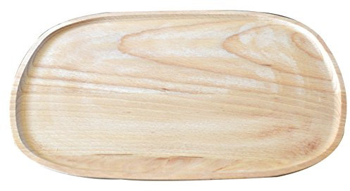 Wooden World - Plateau de service en bois de chêne - Plat de cuisine vintage en bois naturel - 26 cm