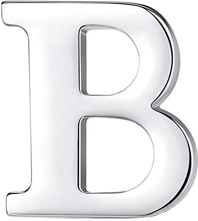 HONEY BEAR Broche Clips Pins Lettres Initiale Alphabet pour Costume Homme/Femme,Acier Inoxydable,Cadeau de Mariage d'affaires (B 0.59inches)