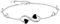 Infinity Love Ankle Bracelet de cheville pour femme en argent sterling 925 avec breloques réglables
