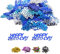 DIWULI Happy Birthday Tisch-Konfetti Blau Silber - Deko