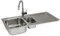 Kitchen Sink 1.5 Bowl Stainless Steel Kitchen Sinks Reversible with Free Designer Tap & Waste Kit