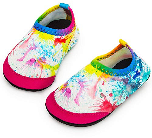 Yorgou Baby Strandschuhe Schwimmschuhe Badeschuhe Wasserschuhe Schnelltrocknende Aquaschuhe rutschfest Barfuss, 21/22 EU, Bunt