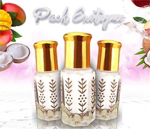 Set Moschus Tahara, Exotisch, 3 ml (Mango, Monoï, Kokos) | schneller und sorgfältiger Versand | Hergestellt in Frankreich
