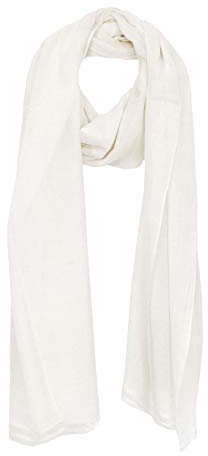 Bovari Pashmina Kaschmir Schal Damen - 70% Kaschmir 30% Seide - extra leicht - 200 x 70 cm (Off-White (Weiß))