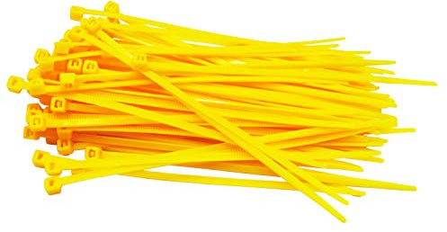 1000 Stück Kabelbinder gelb 100 mm x 2,5 mm Handwerker Qualität cable ties kurz 8,1kg Zugkraft