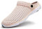 Donna Zoccoli Spiaggia Giardino Pantofole Scarpe da Mare Estate Sandali Scarpette Unisex Clogs Sabot Ciabatte, E Rosa Bianca, 37 EU