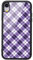 MAYCARI Retro Purple Plaid Printed Cases for iPhone 7/8/SE 2020，Cute Soft TPU Hard Back Shatter-Resistant Shockproof Anti-Fall Protective Girly Abstract Painting Art Cover Case for iPhone 7/8/SE 2020