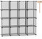 C&AHOME UPCS16G - Organizador de almacenamiento de 16 cubos, cubos de almacenamiento de plástico, organizador de armario de bricolaje, estantes modulares de almacenamiento ideal para el hogar,