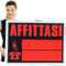 Hongu Cartello affittasi Formato Gigante 70x50 cm Colore Arancione sgargiante in PVC affitto con Doppio recapito telefonico