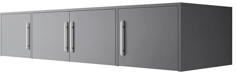 Schrankaufsatz Bado 4D, Schrankaufsatz der Serie Bado, mit 4 Türen, Farbauswahl (Graphit)