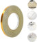 Ruban adhésif en Mylar métallique - 1 cm x 50 m - Ruban adhésif miroir métallisé doré pour décoration murale, chambre, voiture, bateau, travaux manuels et emballage cadeau
