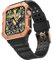 VeveXiao Compatible con Apple Watch Band con Case Series 7 (45mm, 41mm) y Series 6/SE/5/4 (44mm, 40mm), funda protectora resistente con correa para iWatch 7 para hombre y mujer black rose gold