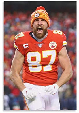 Travis Kelce Fußballspieler, Persönlichkeit, cooles Poster, Leinwand, Wandkunst, Poster, dekorativ, moderner Druck, Bild, Kunstwerke, Poster, 20 x 30 cm