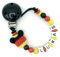 Nuckelkette mit Namen MAUS & DEUTSCHLAND FAHNE Schwarz Rot Gelb/Unisex/Personalisiert