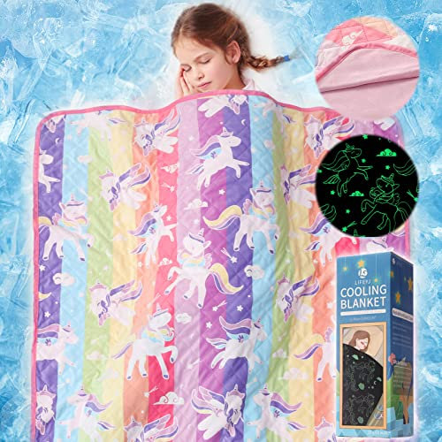Kühldecke für Mädchen, leuchtet im Dunkeln Decke Einhörner Geschenke für Mädchen, Mädchen Spielzeug Alter 6-8, Geschenke für Mädchen zum Geburtstag 127 cm .0 cmx152.4 cm