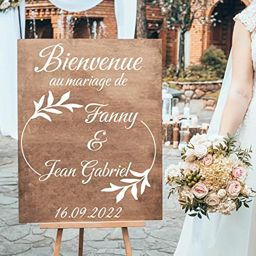 hochzeitsaufkleber sticker personalisiert hochzeitsaufkleber personalisiert hochzeitsaufkleber sticker Welcome Willkommen Schild für Hochzeit (XXL 57cm X 73cm)