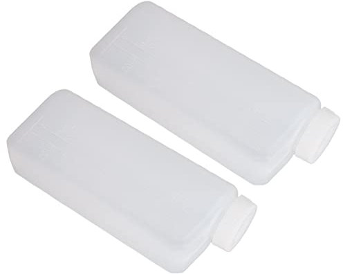 Professional Oil Mixing Bottle Container, 600ML 2 Stroke Oil Mixing Bottle for Chainsaw Ironing Machine, Oil Petrol Fuel Mix Bottle Professional Oil Mixing Bottle Container, 2PCS