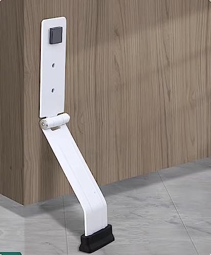 Door Stoppers for Bottom of Door, No Drilling Door Stopper, Door Holder to Keep Door Open, Under Door Noise Stopper, Drop Stops and Easy Install (White)