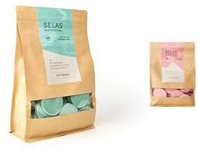 SELAS leicht schmelzendes Enthaarungswachs 500g. Wählen Sie Hagebutte oder Aloe Vera, ohne Streifen mit Bienenwachs, für alle Bereiche und Hauttypen, insbesondere für empfindliche Haut. (Aloe Vera)