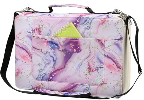 Lbxgap Tragbare farbige 480 Slots Federmäppchen Organizer mit Druckmuster für Prismacolor Aquarellstifte, Crayola Buntstifte, Marco Bleistifte