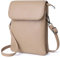 GEEADNB Kleine Crossbody-Taschen für Frauen PU-Leder Handy Portemonnaie mit Schulterriemen (Apricot)