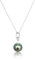 PERORNO Pendentif Élégant avec Perle de Tahiti Authentique 8 mm - Argent Sterling 925 - Chaîne 45 cm - Couleur Naturelle, Haut Lustre - Bijou Femme Raffiné et Intemporel