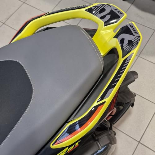 Resin Bike Adesivi Moto Compatibile con Aprilia SR 125-200 2022-2023. Protezioni Maniglie Passeggero da Urti e Graffi. Adesivi Resinati con Effetto 3D Made in Italy