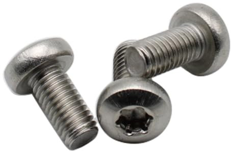 Vis Torx Tete Bombee M5 x 10mm : 10 Pcs Visserie Inox pour Ecrou Rondelle | Vis Tete Cylindrique Bombee Six Lobes Acier A2 | Metal Anti-Rouille - ISO 14583 | PROTORX