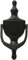 SIZAH 6 Inch Door Knocker Black, Victorian Urn Door Knocker for Front Doors